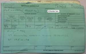 A pull slip after changes were made by the staff.